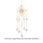 Metal Crystal Wind Chimes - Natural Stone Hexagon Prisms for Radiant Sun Catchers