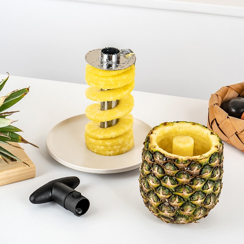 Pineapple Slicer Peeler Cutter Stainless Steel Pineapple Peeler  Kitchen Fruit Tools Pineapple Corer Spiral Cutter Tool  Gadget