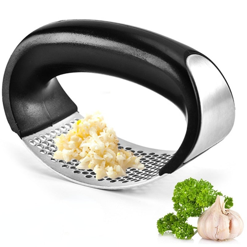 Stainless Steel Garlic Press Crusher Manual Garlic Mincer Chopping Garlic Tool Fruit Vegetable Tools Kitchen Accessories Gadget