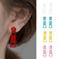 Vibrant Zipper Zing Earrings: Playful Metal Drops for Fashion-Forward Women