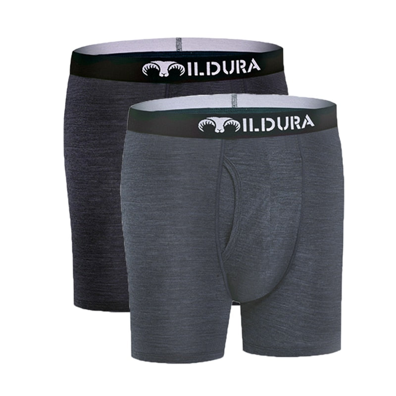 Premium Men's Merino Wool Boxer Briefs: Ultra-Soft Moisture-Wicking Base Layer Underwear