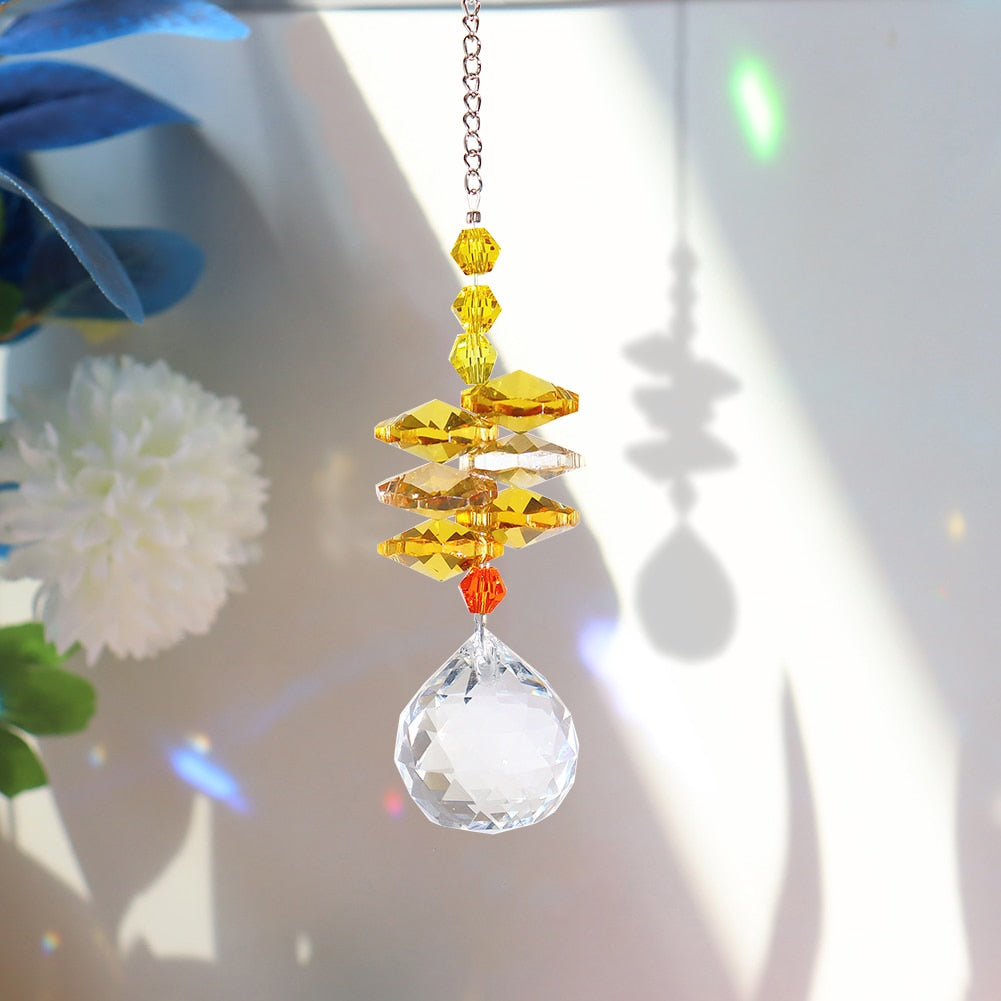 Crystal Wind Chime Pendants - Captivating Sun Light Catchers for Outdoor Garden and Home Decor