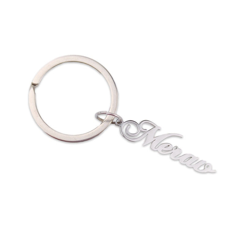 Personalized Stainless Steel Custom Name Keychain: A Meaningful Gift for Men and Women - Stylish and Practical Keyring and Key Tag