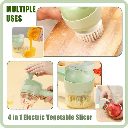 Electric Vegetable Slicer : Ultimate Vegetable Slicing, Garlic Crushing, and Food Chopping Solution