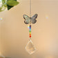 Crystal Sun Prisms Solar Hummingbird Owl Wind Chimes - Delight in the Enchanting Harmony of Nature's Beauty