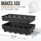 Skulltastic Ice Machine Mold - 10-Cavity Skull Cube Tray with Funnel - Silicone Skull Baking and Chocolate Mold