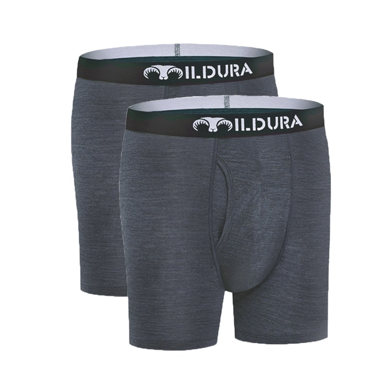 Premium Men's Merino Wool Boxer Briefs: Ultra-Soft Moisture-Wicking Base Layer Underwear