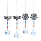 Crystal Sun Prisms Solar Hummingbird Owl Wind Chimes - Delight in the Enchanting Harmony of Nature's Beauty