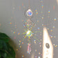 Crystal Sun Catcher Wind Chimes - Star, Moon, and Diamond Prisms for Captivating Rainbow Displays