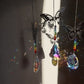 Crystal Sun Prisms Solar Hummingbird Owl Wind Chimes - Delight in the Enchanting Harmony of Nature's Beauty