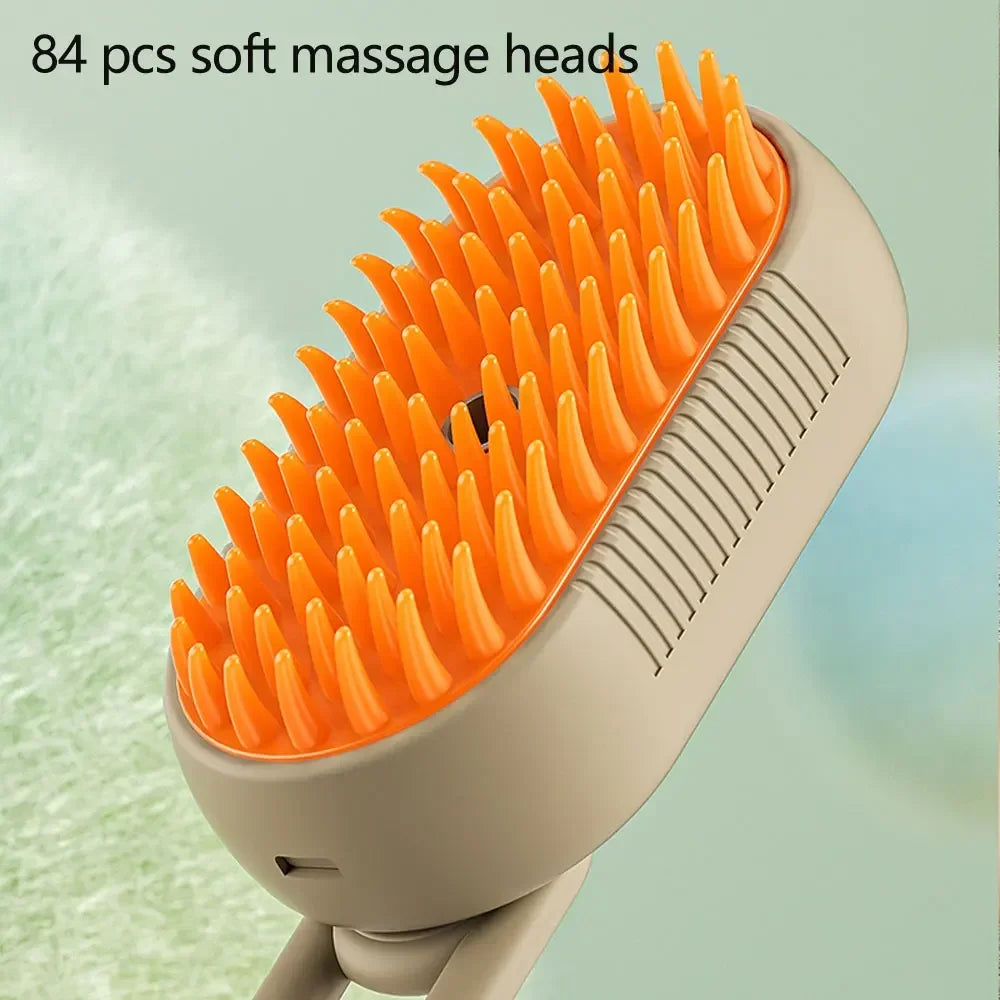 Cat Hair Grooming Steam Brush Rechargeable