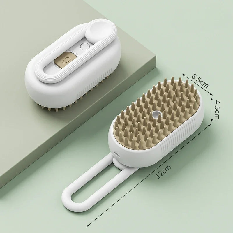 Cat Hair Grooming Steam Brush Rechargeable