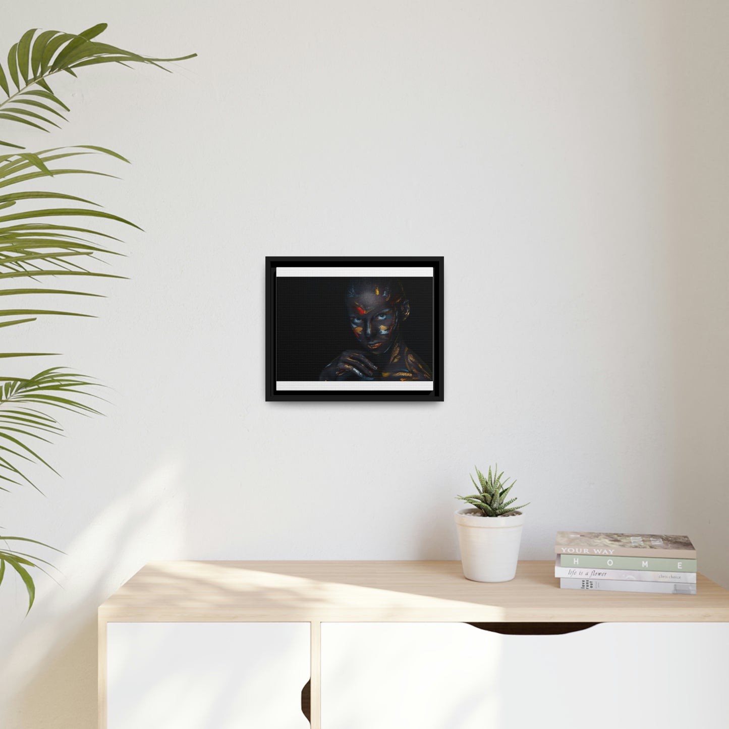 Framed Canvas Photo Portrait of a women