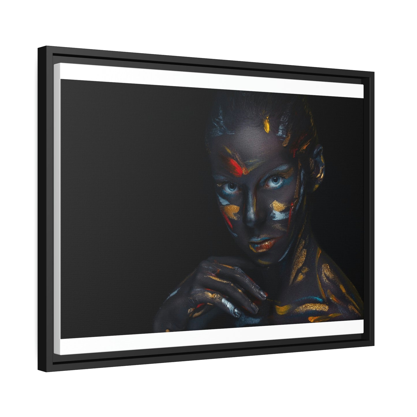 Framed Canvas Photo Portrait of a women