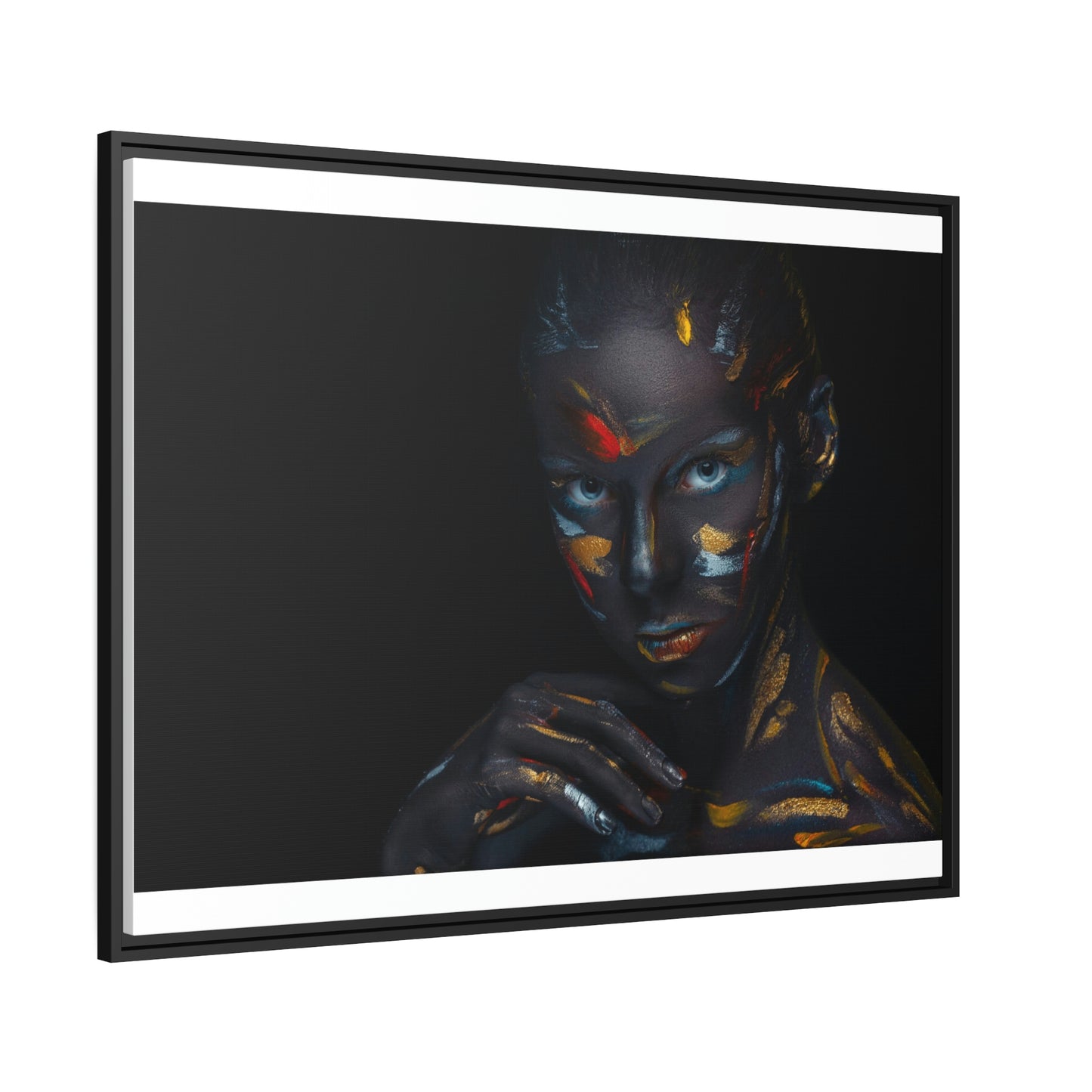 Framed Canvas Photo Portrait of a women