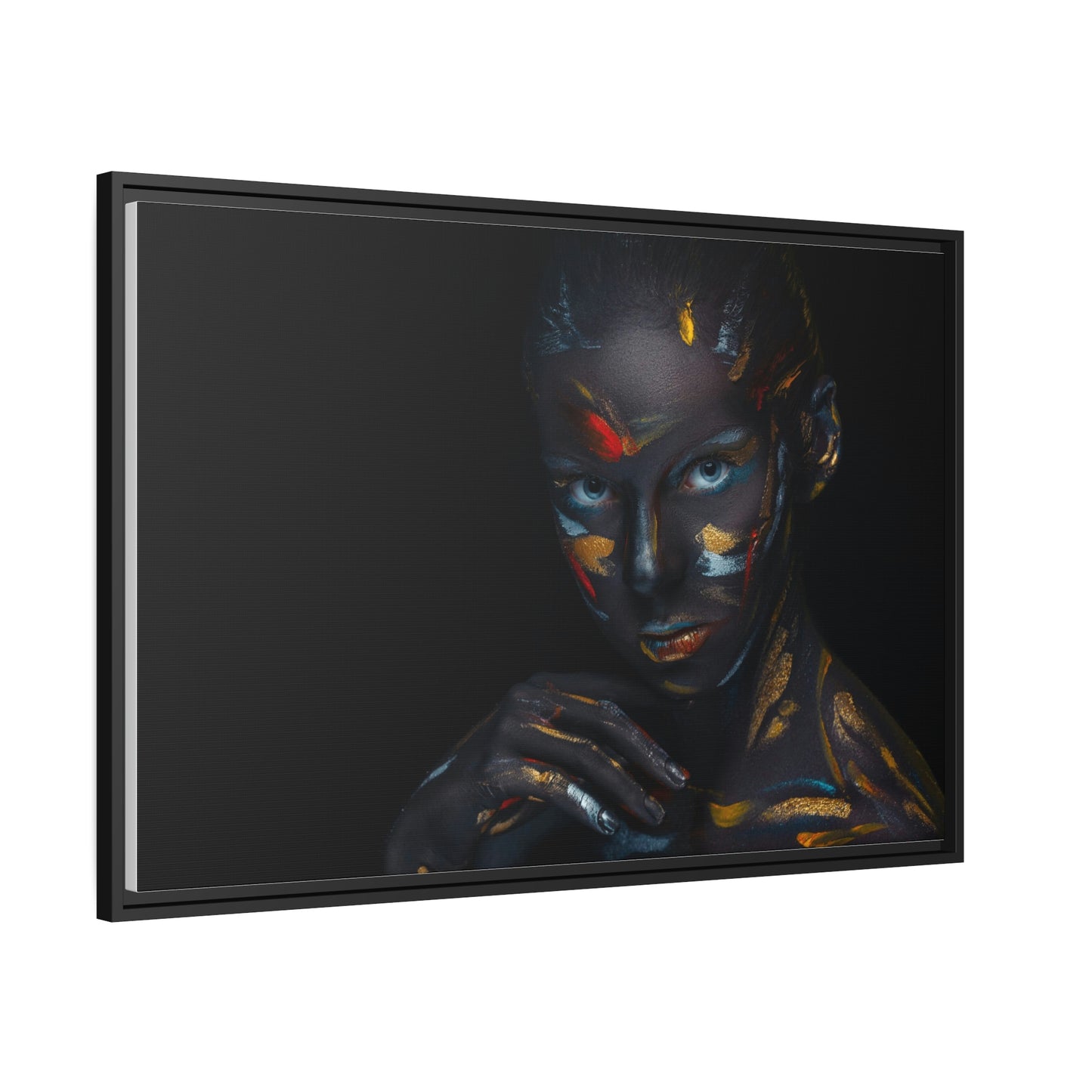 Framed Canvas Photo Portrait of a women