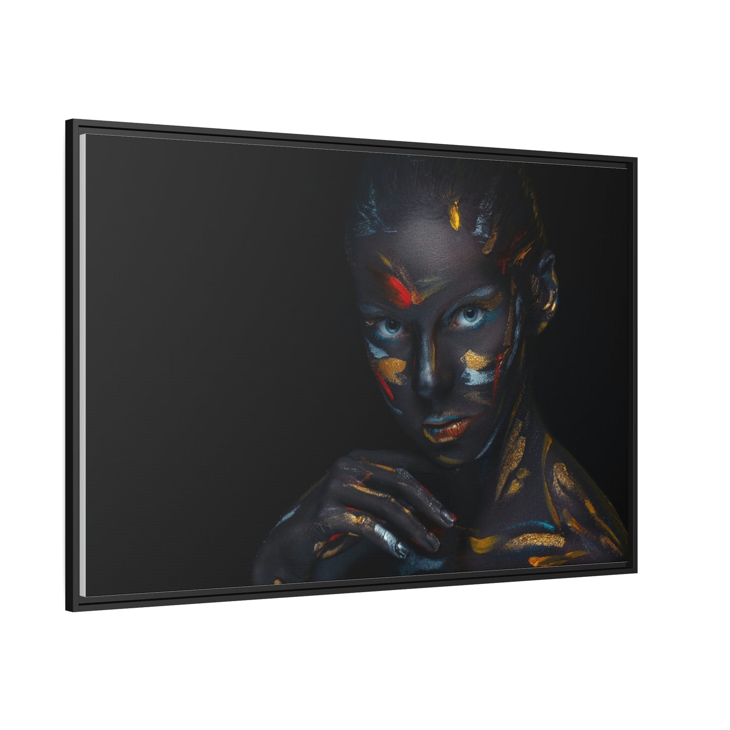 Framed Canvas Photo Portrait of a women