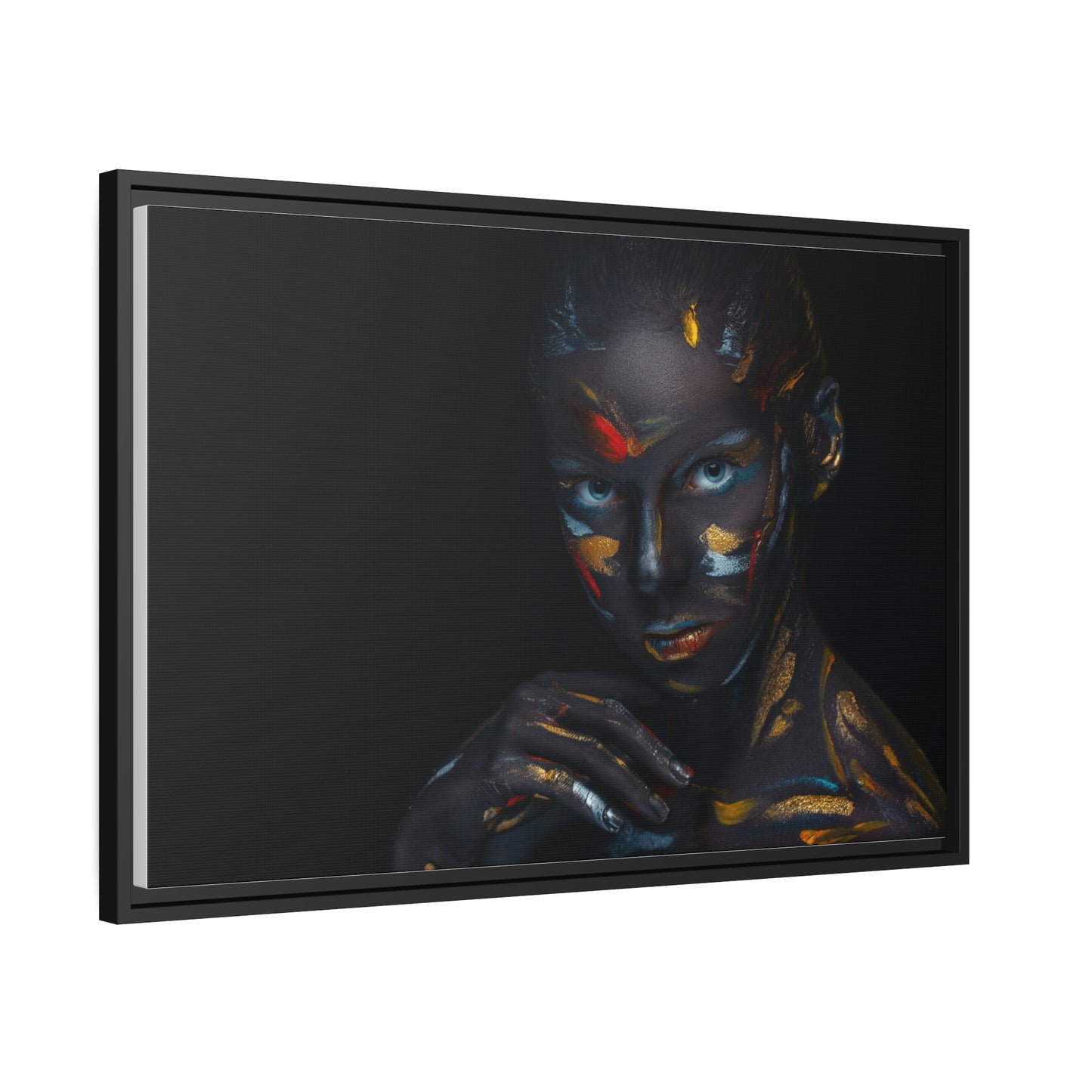 Framed Canvas Photo Portrait of a women