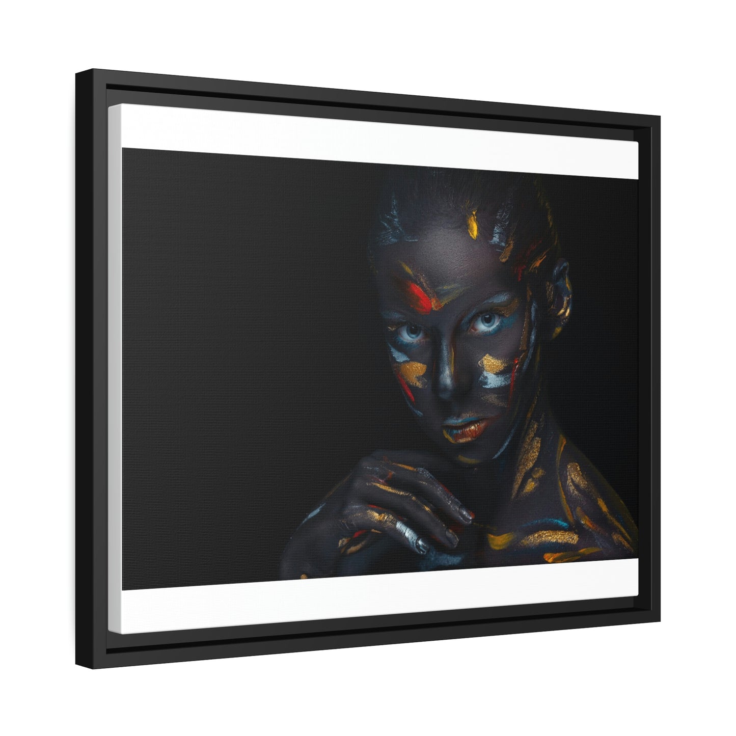 Framed Canvas Photo Portrait of a women