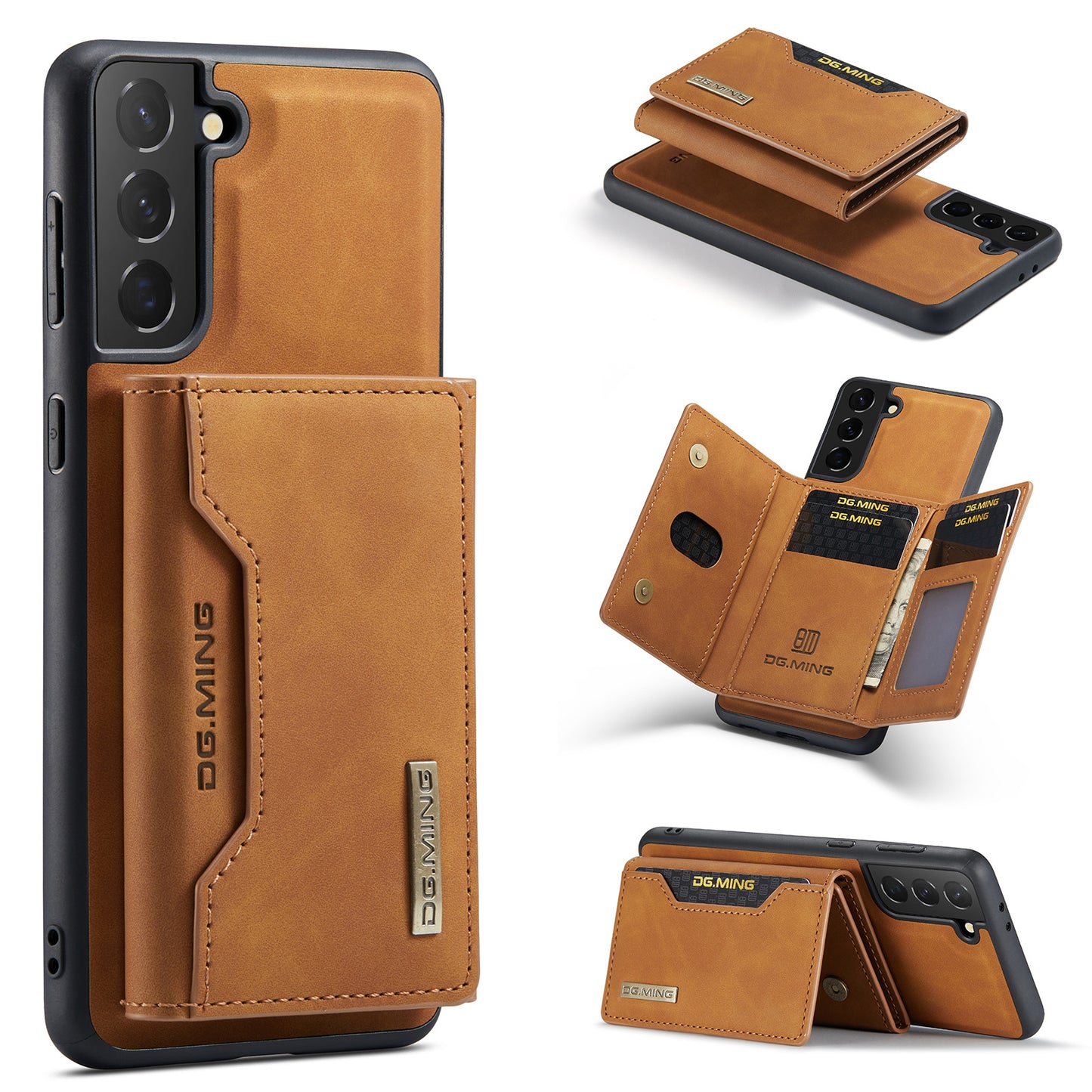 Premium Detachable PU Leather Magnetic Wallet Case for Samsung Phones - The Ultimate Solution for Style and Functionality