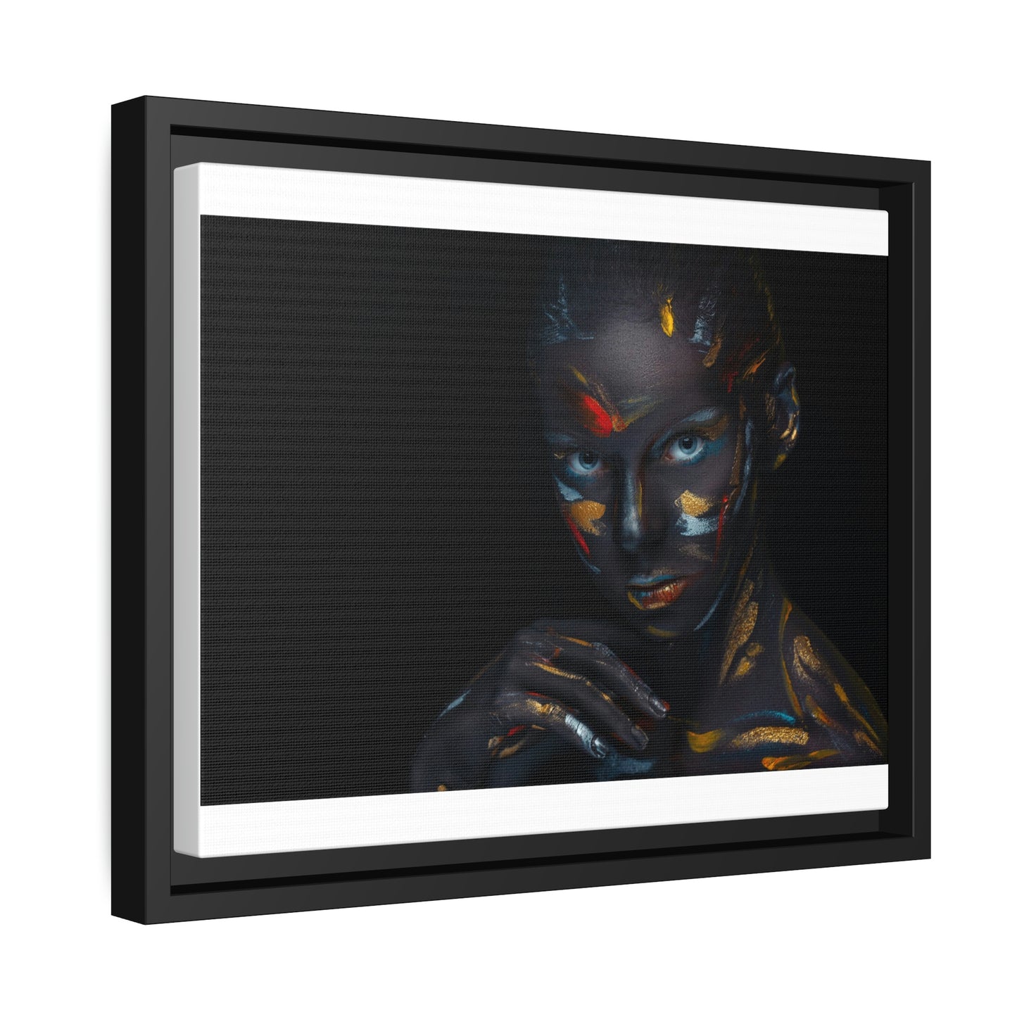 Framed Canvas Photo Portrait of a women