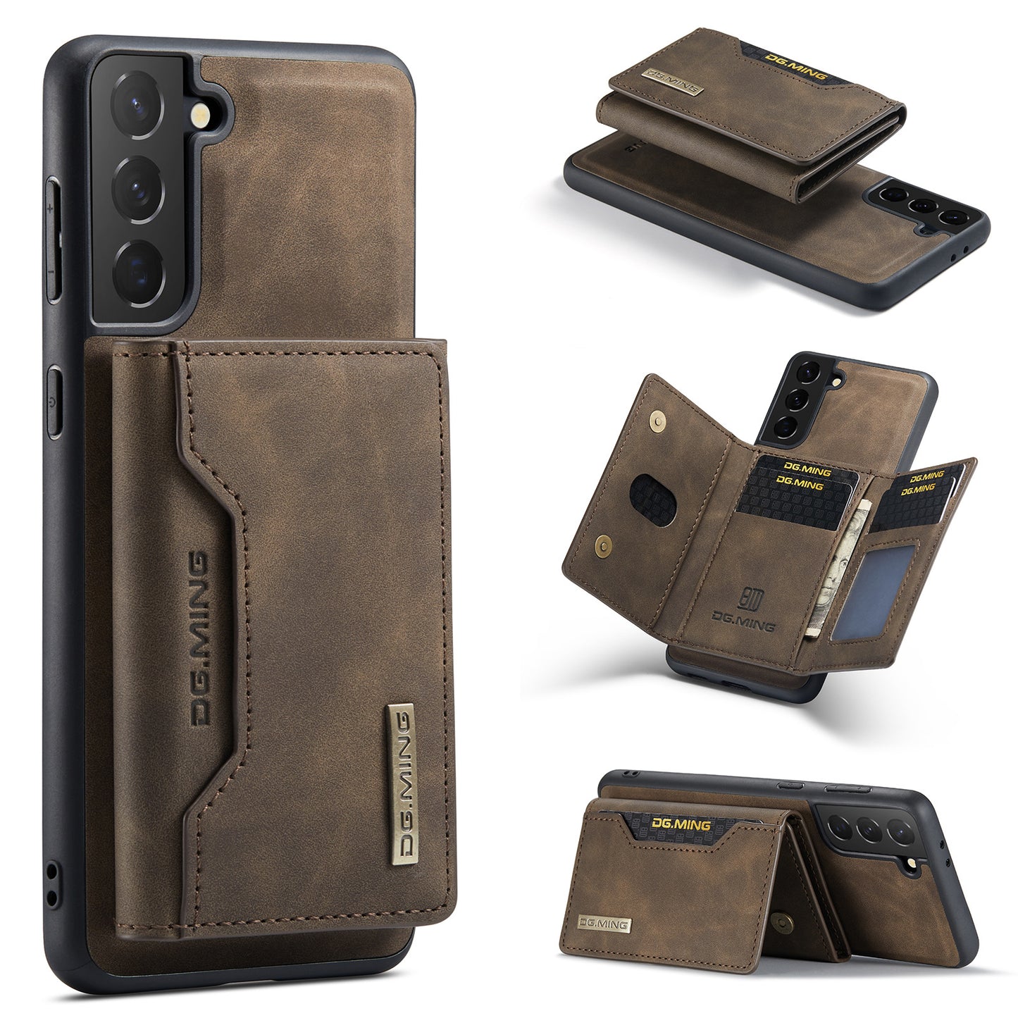 Premium Detachable PU Leather Magnetic Wallet Case for Samsung Phones - The Ultimate Solution for Style and Functionality