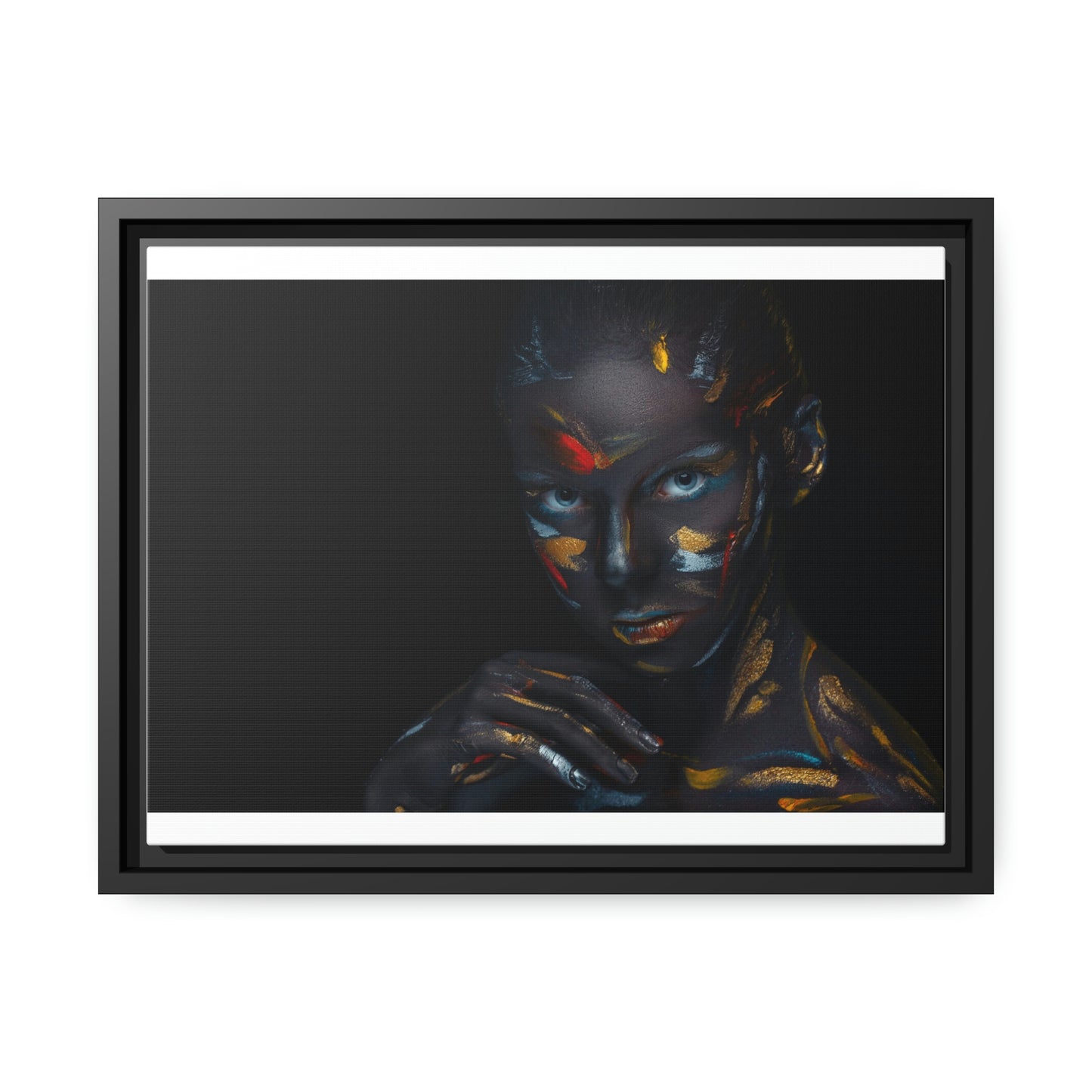 Framed Canvas Photo Portrait of a women