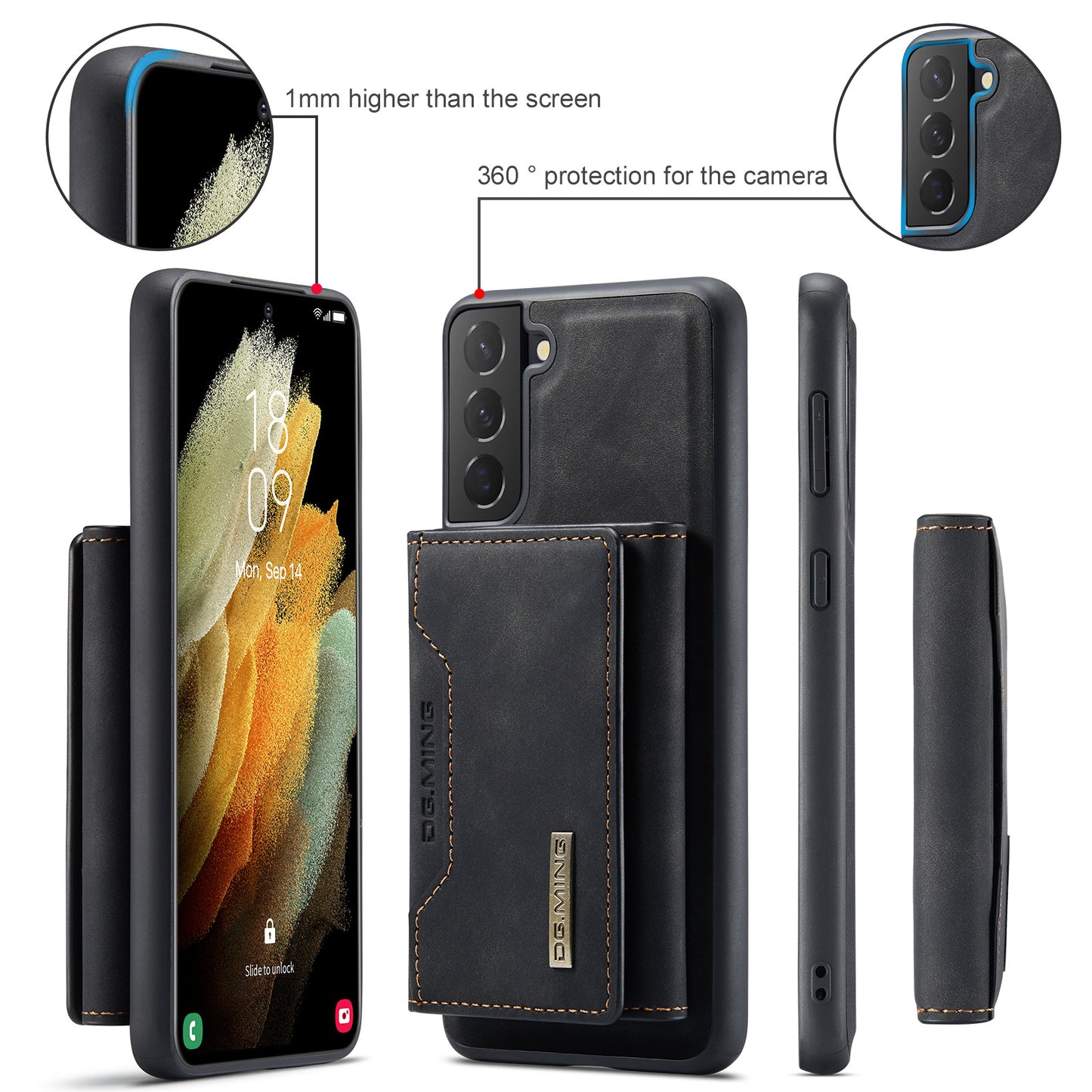 Premium Detachable PU Leather Magnetic Wallet Case for Samsung Phones - The Ultimate Solution for Style and Functionality