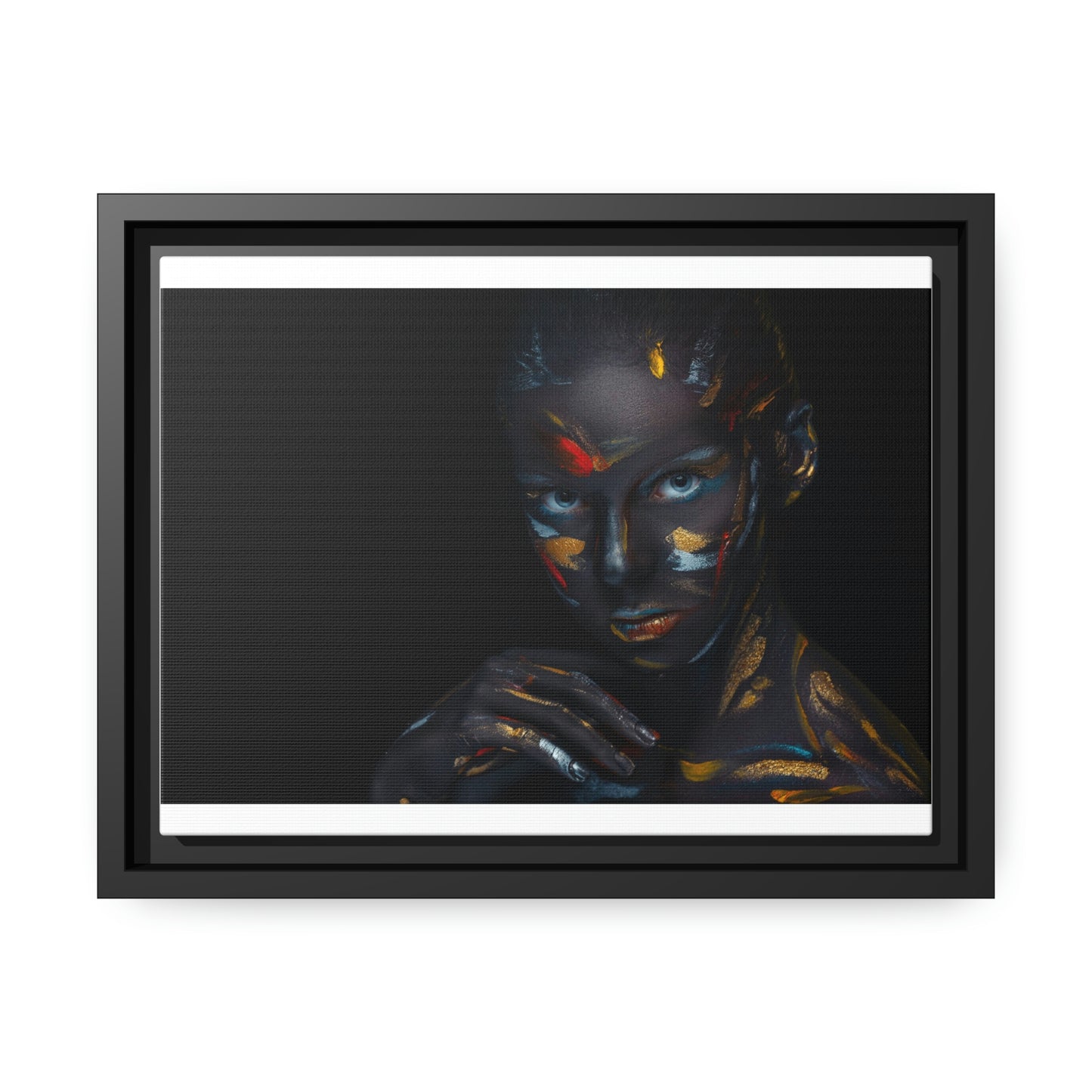 Framed Canvas Photo Portrait of a women