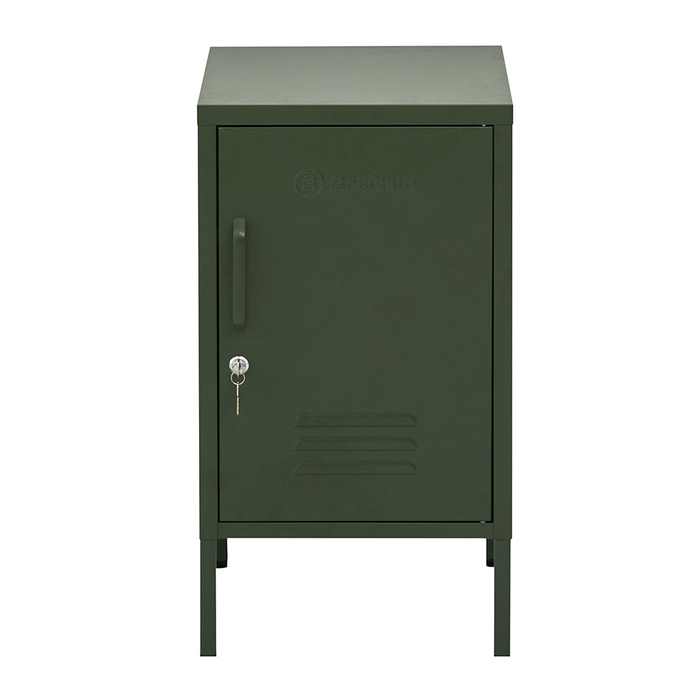 ArtissIn Metal Locker Storage Shelf Filing Cabinet Cupboard Bedside Table Green