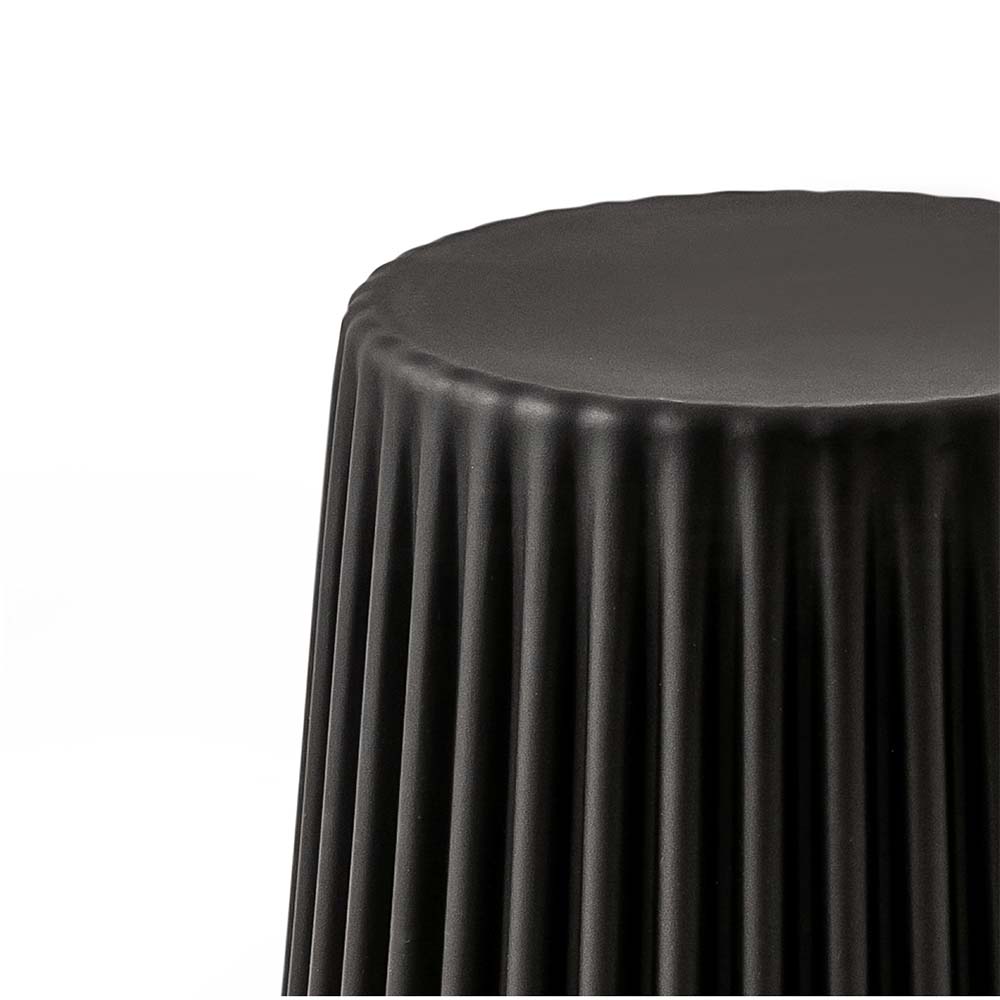 ArtissIn Set of 2 Cupcake Stool Plastic Stacking Bar Stools Dining Chairs Kitchen Black