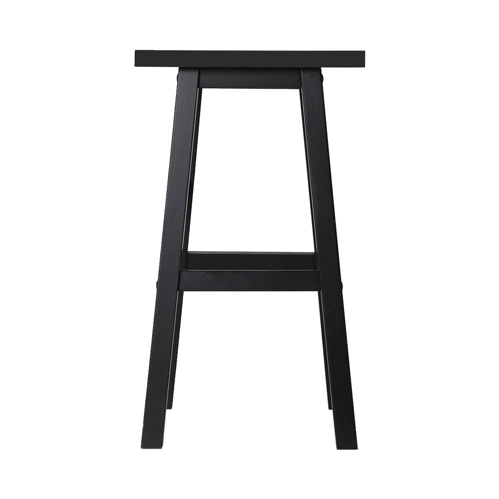 Artiss Set of 4 Beech Wood Bar Stools - Black