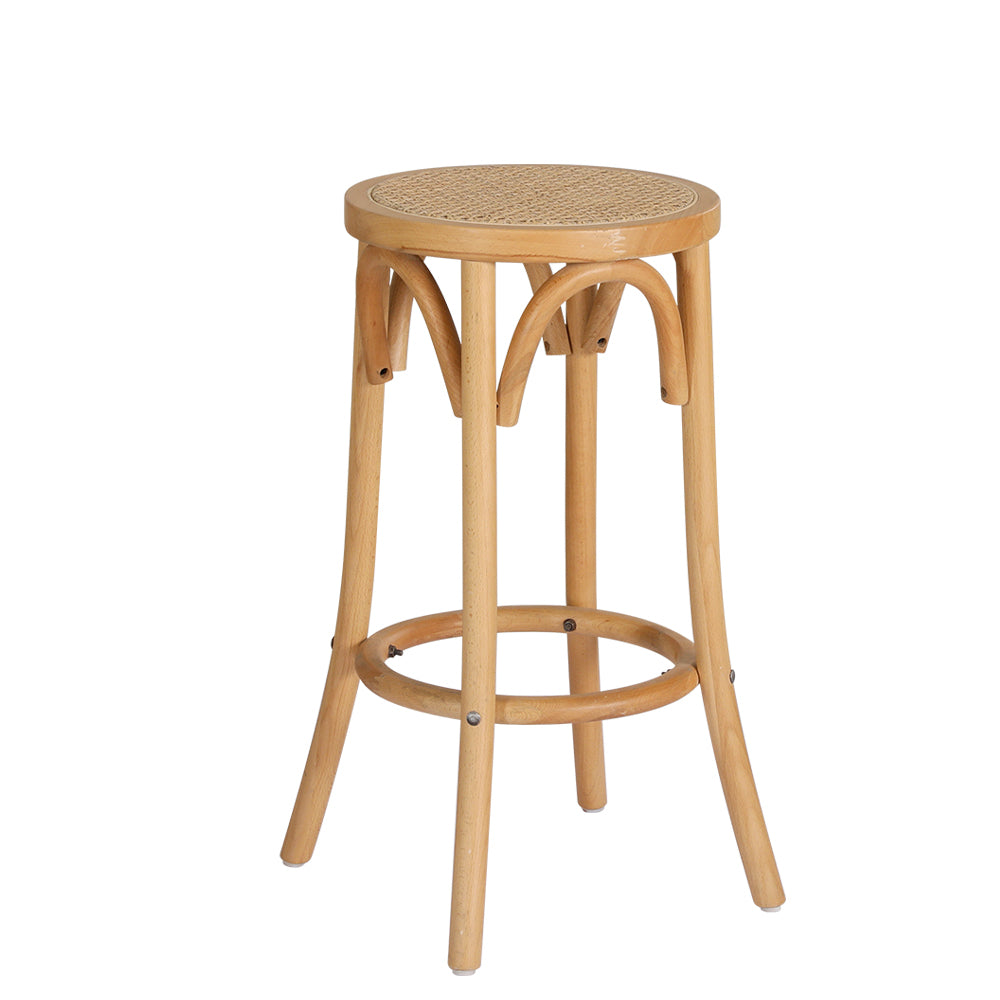 Artiss Bar Stools Wooden Stool Counter Chair Kitchen Barstools Rattan Seat