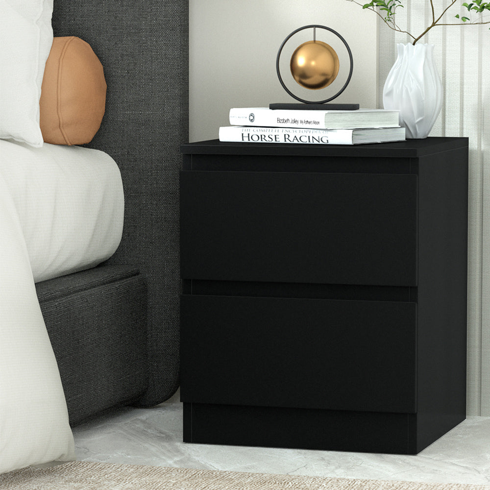 Artiss Bedside Tables Drawers Side Table Bedroom Furniture Nightstand Black Lamp