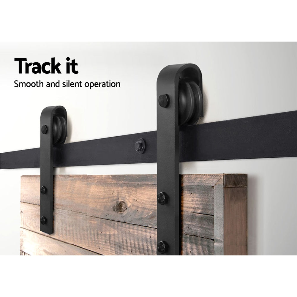 Cefito Sliding Barn Door Hardware Track Set 4m Roller Kit Slide Office Bedroom