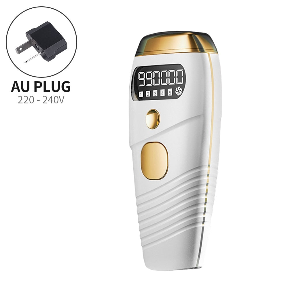 Painless All-Body Hair Removal: The Flash Laser Electric Epilator with 5 Adjustable IPL Levels for Permanent Trimming