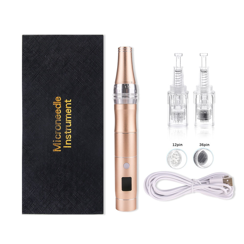 Ultima Wireless Dermapen Professional Microneedling Pen with Screw Cartridge for Auto Micro Needling and Mesotherapy"