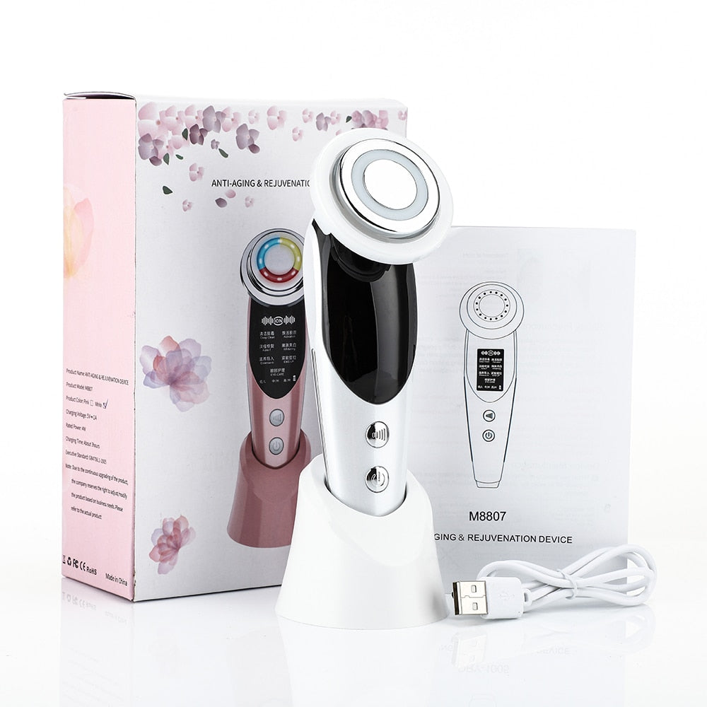 Face Lifting & Rejuvenation Machine with EMS, RF, Microcurrent, Facial Massaging and Light Therapy