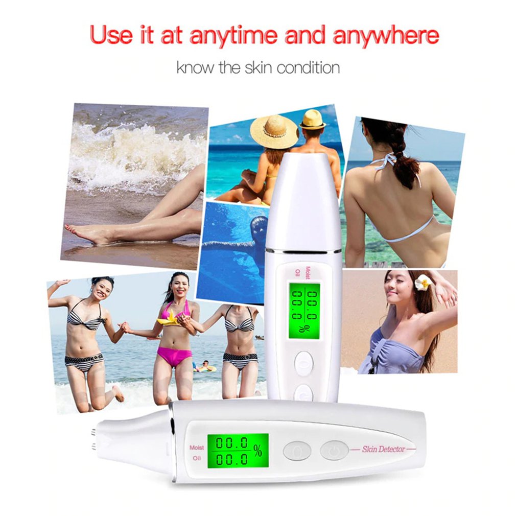 3-in-1 Skin Moisture Detector Skin Oil Content Analyzer LCD Digital Facial Skin Moisture Meter Skin Care Tester