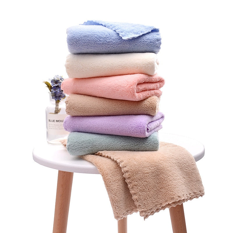 Face Towel Thickened Microfiber Absorbent High-density Coral Fleece Towel Quick Dry Clean Face Soft Absorbent Towel