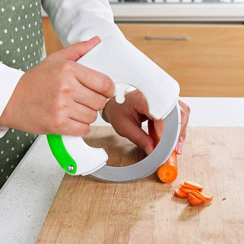 Circular Kitchen Knife Multifunctional Stainless Steel Round Shaped Rolling Pizza Meat Cake Vegetable Cutter