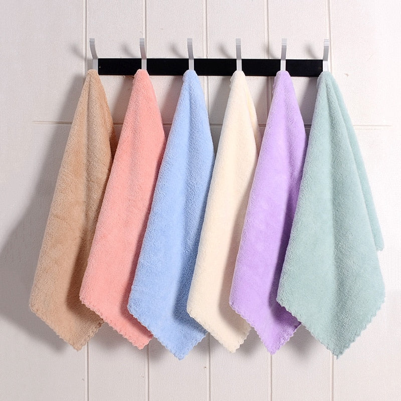 Face Towel Thickened Microfiber Absorbent High-density Coral Fleece Towel Quick Dry Clean Face Soft Absorbent Towel