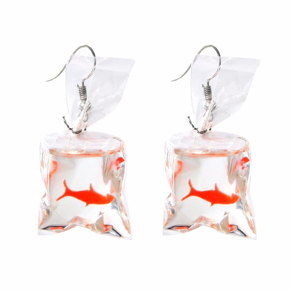 Whimsical Water World Earrings: Fashionable Handmade Koi Fish Goldfish Dangle Earrings, a Playful Addition to Women's Jewelry Collection