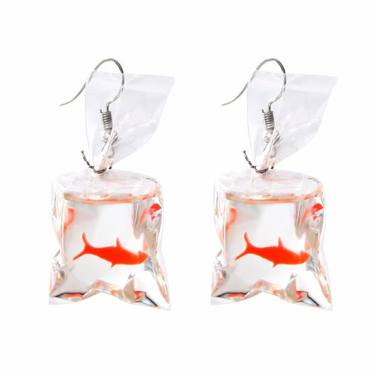 Whimsical Water World Earrings: Fashionable Handmade Koi Fish Goldfish Dangle Earrings, a Playful Addition to Women's Jewelry Collection