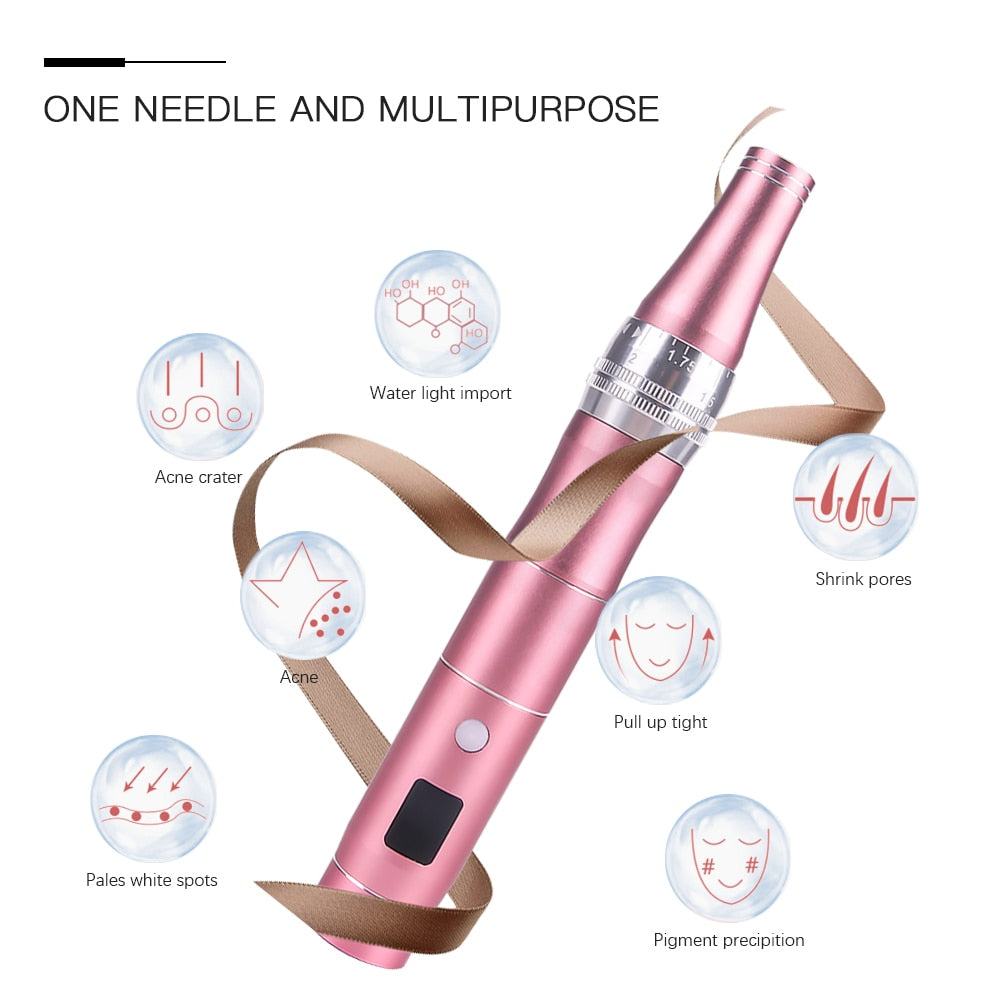 Ultima Wireless Dermapen Professional Microneedling Pen with Screw Cartridge for Auto Micro Needling and Mesotherapy"