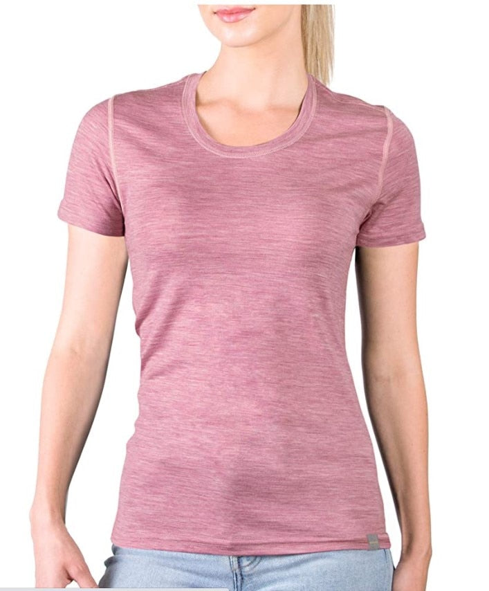 Premium Merino Wool Short Sleeve Women's Base Layer T-Shirt: 100% Merino Wool