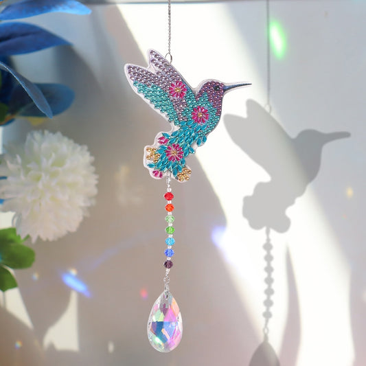 DIY Crystal Diamond Painting Wind Chime - Create Your Own Rainbow Light Chaser Sun Catcher Pendant