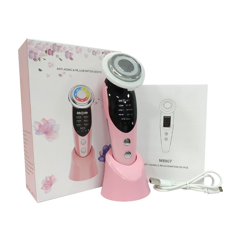 Face Lifting & Rejuvenation Machine with EMS, RF, Microcurrent, Facial Massaging and Light Therapy