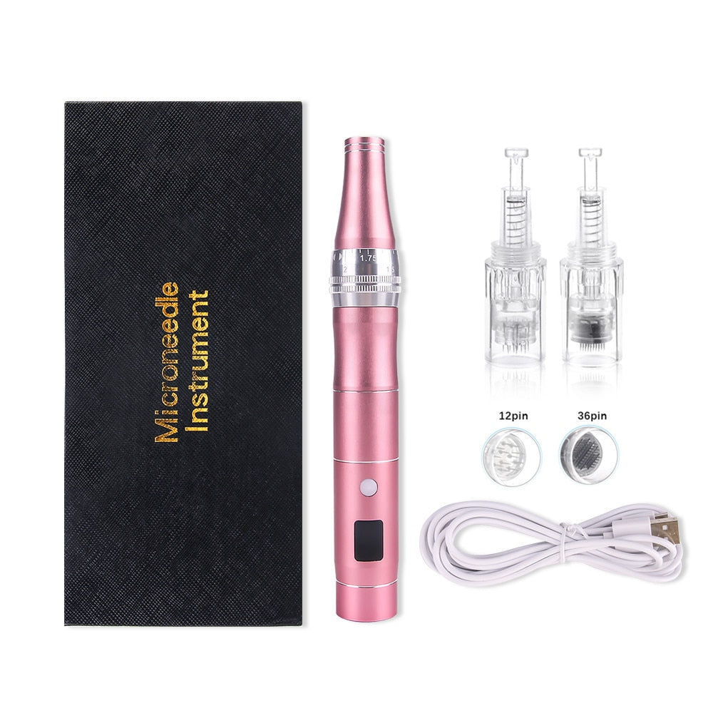 Ultima Wireless Dermapen Professional Microneedling Pen with Screw Cartridge for Auto Micro Needling and Mesotherapy"