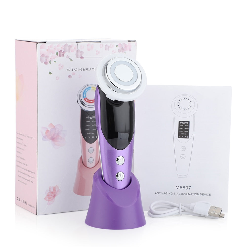 Face Lifting & Rejuvenation Machine with EMS, RF, Microcurrent, Facial Massaging and Light Therapy